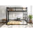 Floor Bunk Bed For Kids And Adults,heavy Duty Metal Bunk Bed Space-saving,noise Reduced Structure,no Box Spring Needed,black-458755548