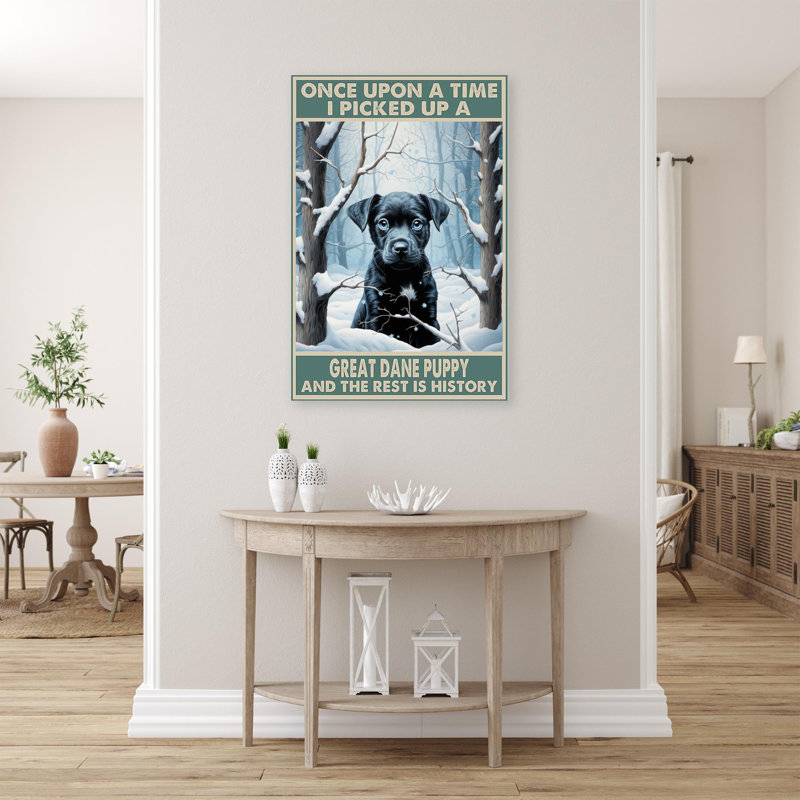 «I Picked Up A Great Dane 2», impression sur toile, H 36 po x l 24 po x P 1,25 po