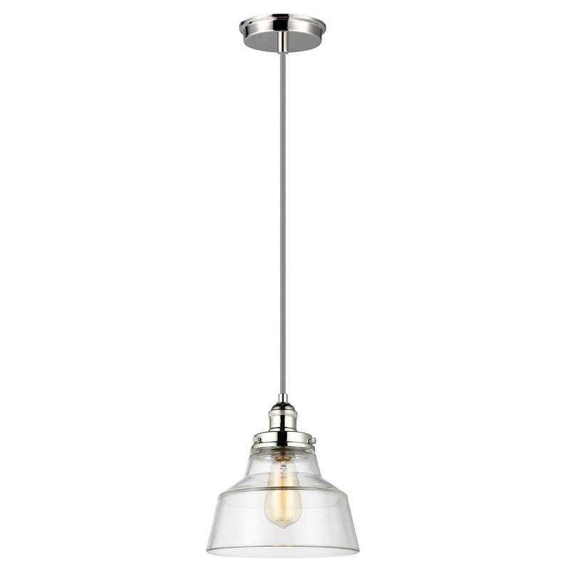 Llewellyn 1 - Light Dome Pendant, Polished Nickel