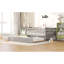 Lit de jour gris simple avec couchette et garde-corps - Polyvalent et pratique Maximisez votre espace
