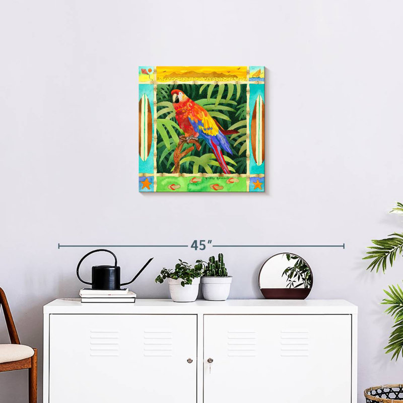 Brampt Surf Parrot, 20" H x 20" W