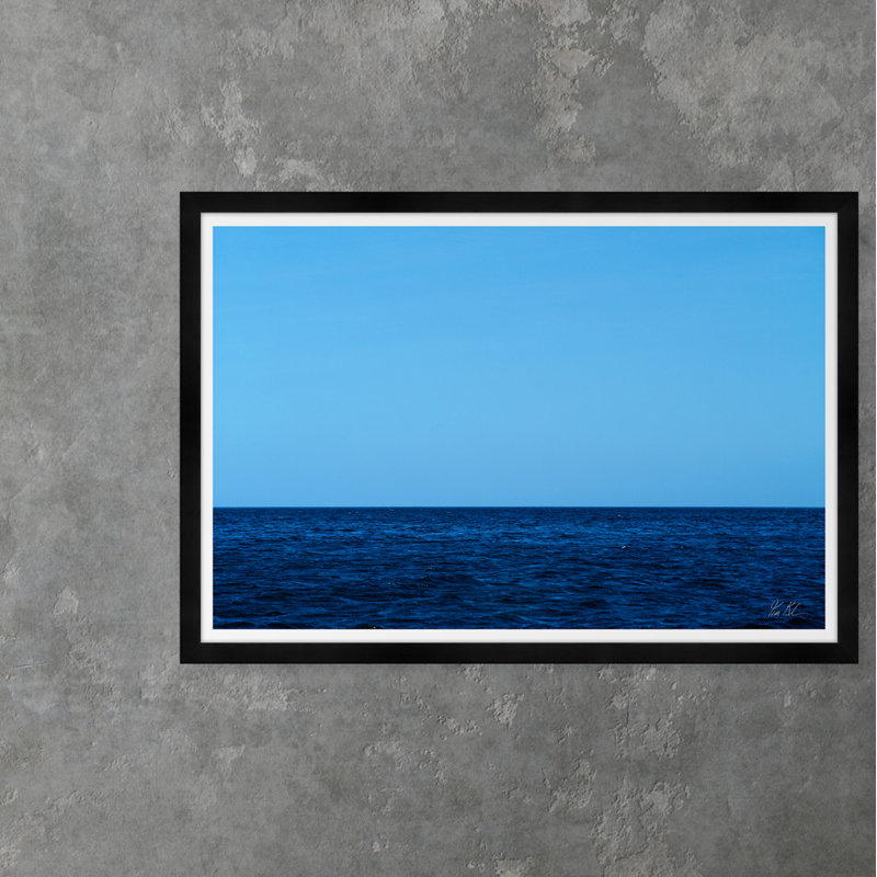 Two Shades Of Blue On The Horizon Print by Tim Klein