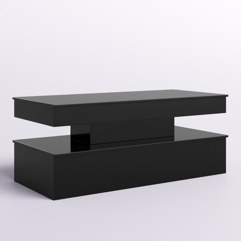 Table basse avec rangement Ardath, Noir
