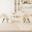 Ensembles de table de salle à manger en MDF moderne avec chaises en polyuréthane beige, idéal pour la cuisine et la maison