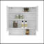 Armoire à pharmacie à double porte avec portes en miroir et tablettes intérieures