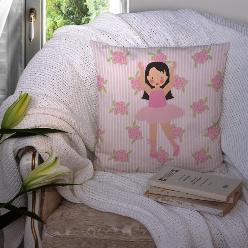 Coussin intérieur/extérieur à poils longs ballerine, 14 po x 14 po
