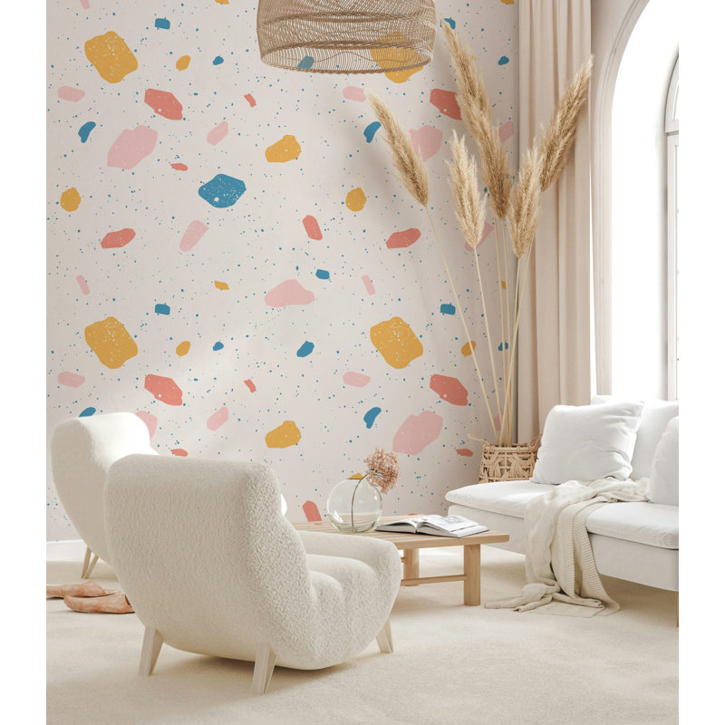 Geometric Wall Mural, 75" W x 112" L