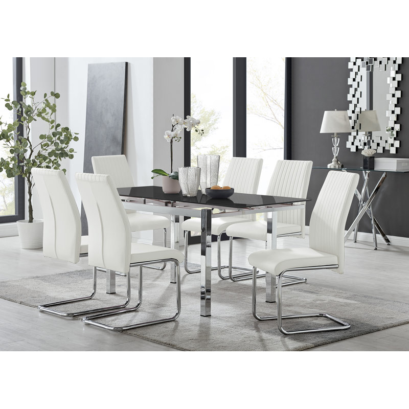 Eubanks Extendable Dining Set, White