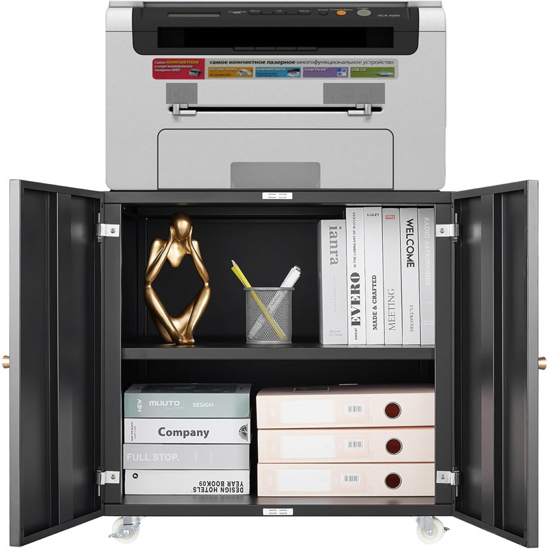 55cm Wide File Cabinet, Black