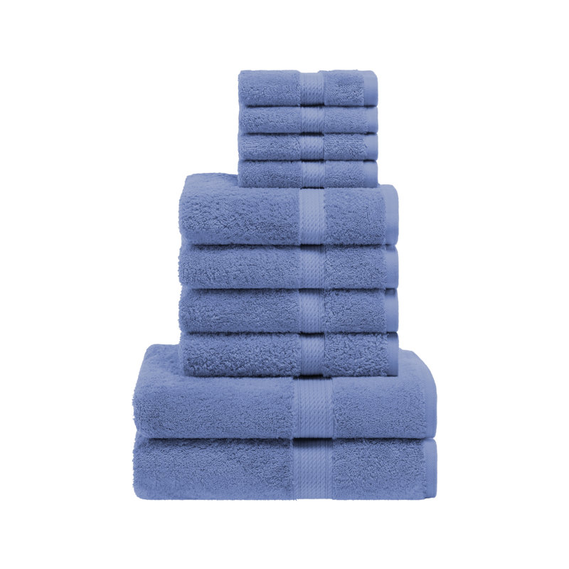 Ensemble de serviettes de bain luxueuse en coton égyptien de qualité très absorbant Scotia , Bleu denim
