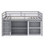 Lit mezzanine simple avec tablette de tiroir et bureau coulissant-862603275