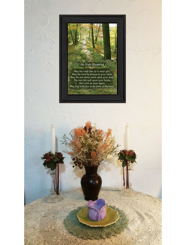 «Irish Blessing», reproduction d'art mural, affiche prête à accrocher, H 10 po x l 14 po x P 1 po