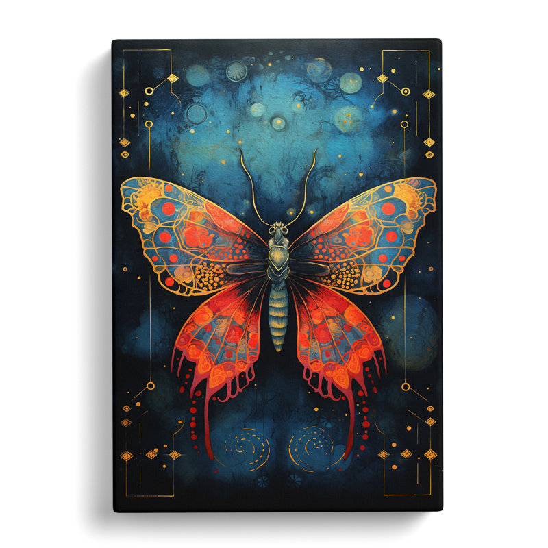 Moth Abstract No.2 - Wrapped Canvas, 50cm H x 35cm W x 3cm D