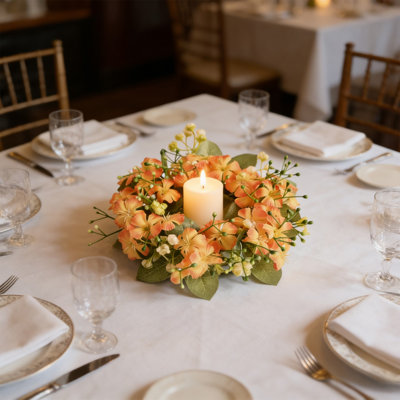 Printemps et été, guirlandes de fleurs artificielles, mini-bougie de mariage floral, couronne de mariage, centre de table, décoration de porte de fête