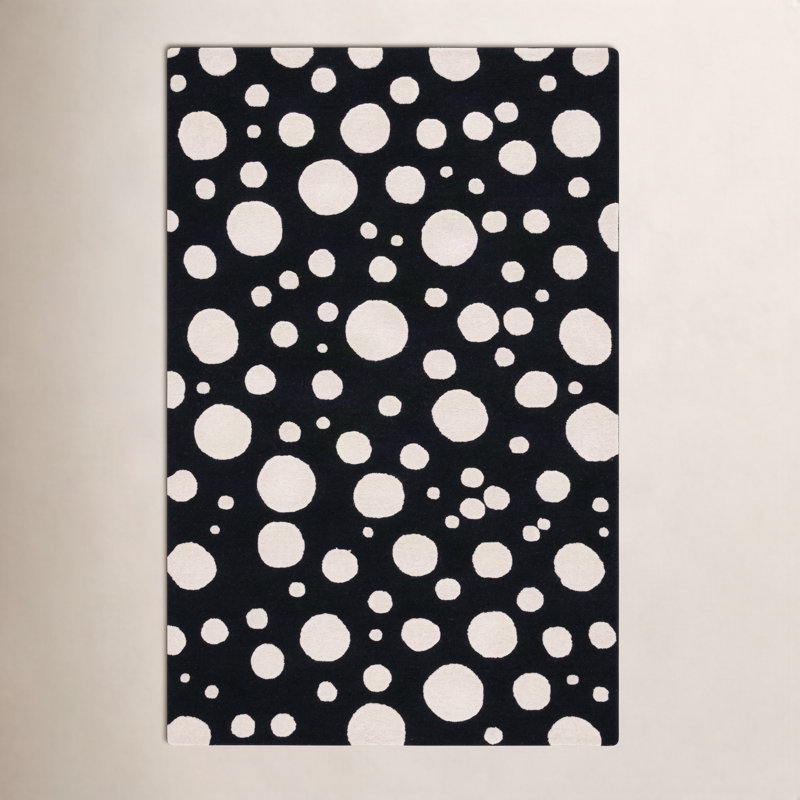 Tapis noir / ivoire Kavika, Rectangle 6 pi x 9 pi