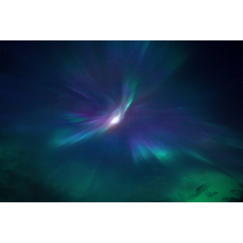Aurora Borealis Background - No Frame Print on Canvas, 61cm H x 91cm W
