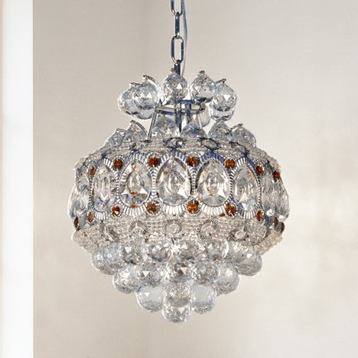 Mini-luminaire suspendu de style lustre en cristal de fer pour couloir d'entrée