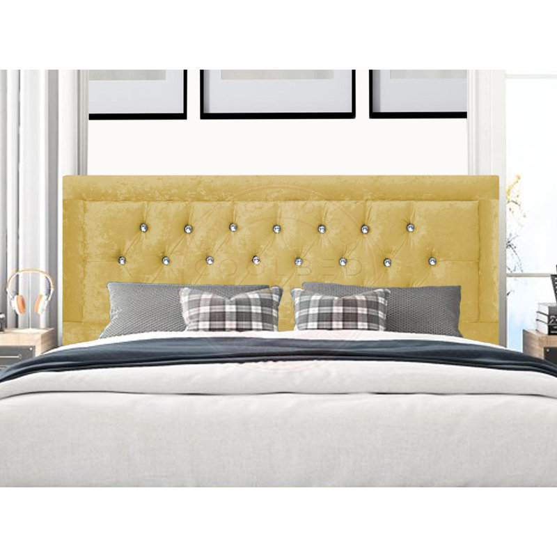 Lechlade Upholstered Headboard, Small Double (4'), Gold