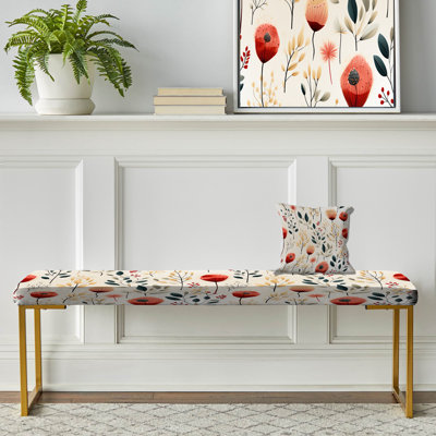 Banc rembourré or