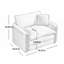 Fauteuil d'appoint simple en velours côtelé-1410417127