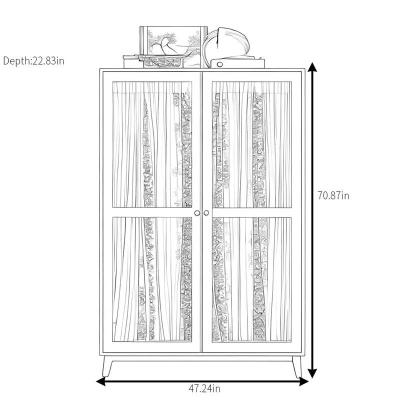 Simple Classic Glass Wardrobe