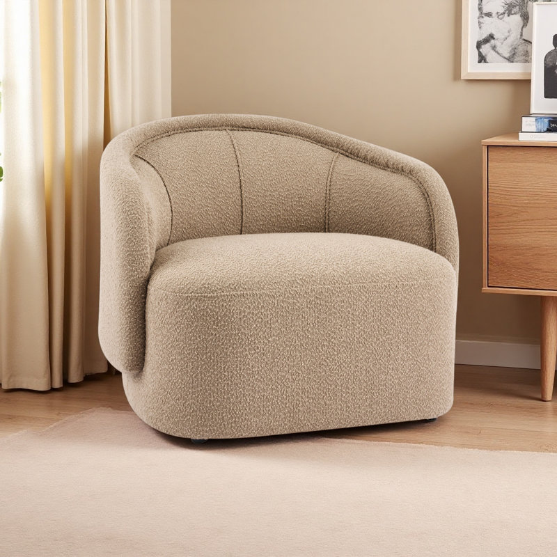 Fauteuil d'appoint incurvé, Espresso