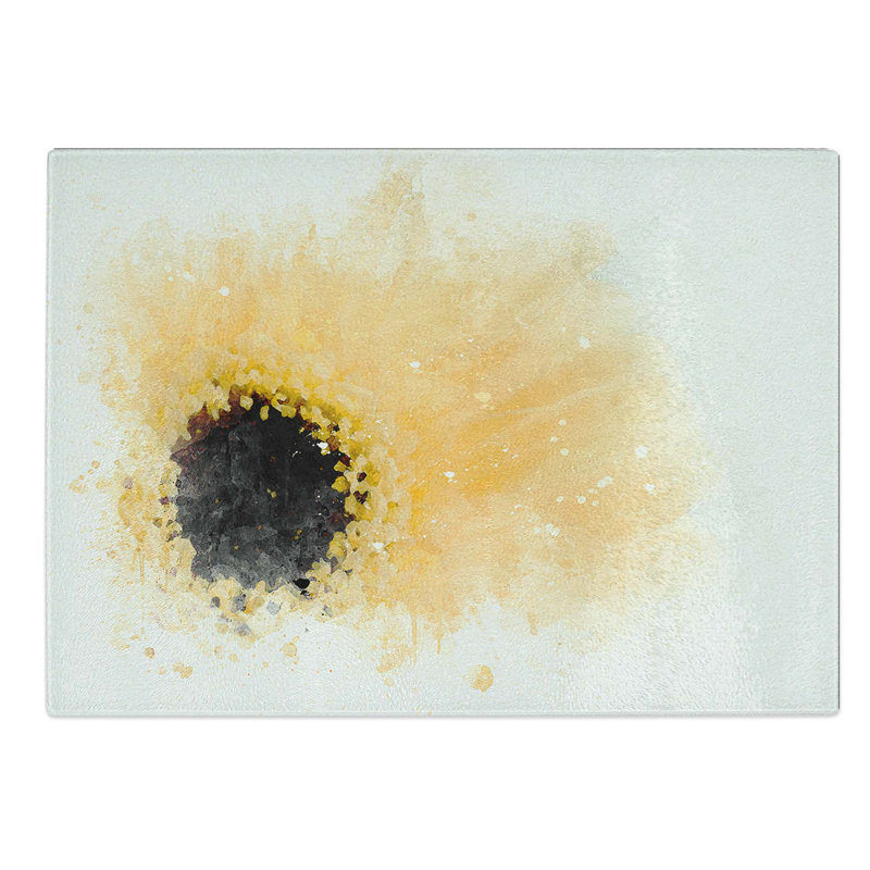 Tempered Glass Gerbera Chopping Board, 39 cm W x 28.5 cm L