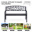 Banc de jardin en métal avec banc à lattes 50 po