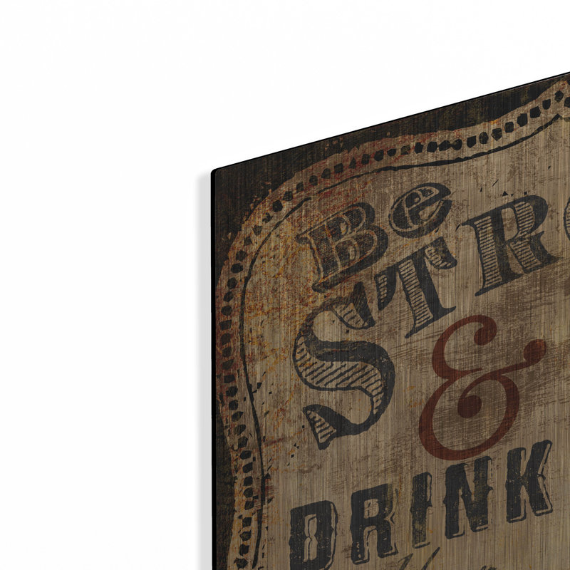 August Grove® «Strong And Stout» par Art Licensing Studio, art mural en métal, H 24 po x l 24 po