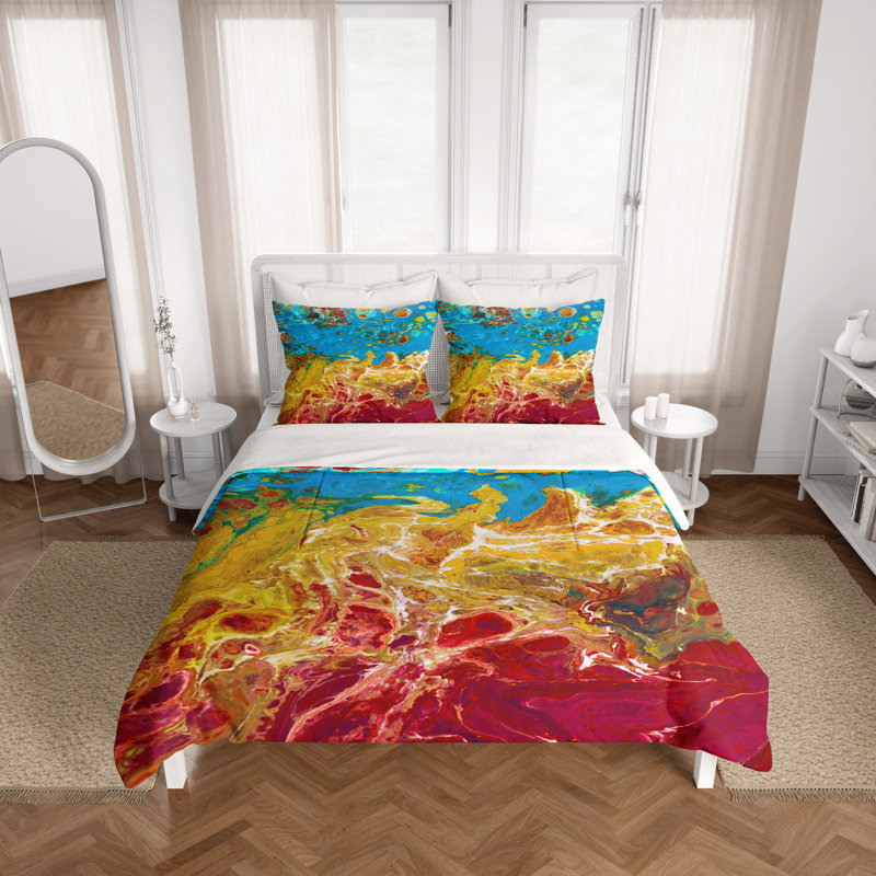 Abstract Duvet Cover, King Duvet Cover + 2 King Shams