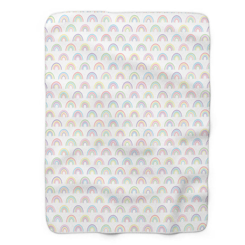 Plaid étain - couverture sherpa de qualité supérieure 1 pièce 0065, Simple, Arc-en-ciel multicolore