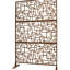 Pare-étincelles en métal l 76 po H48 po - Balcon de terrasse pour terrasse, brun, résistant aux intempéries, pour la pelouse Ps114