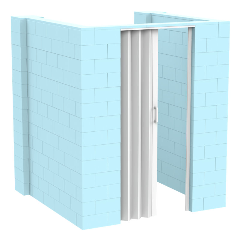 Ensemble de chambre en U Everblock, H 84 po x l 72 po x P 72 po, Bleu clair