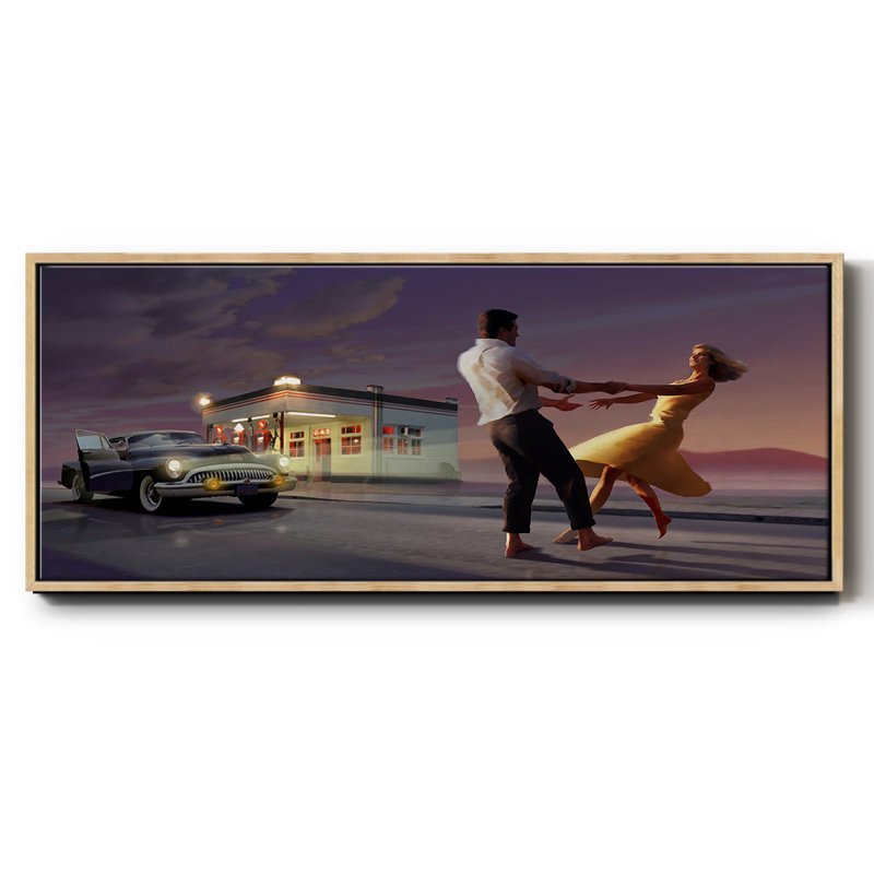 Night Dance- Framed Canvas, 8" H x 20" W