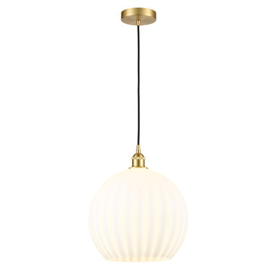 Mini-luminaire suspendu vénitien blanc 1 lumière Edison - 616-G1217
