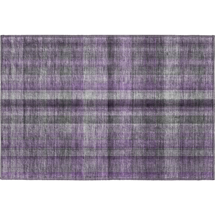 Premium Machine Washable Cerrito AMF548 Purple Rug