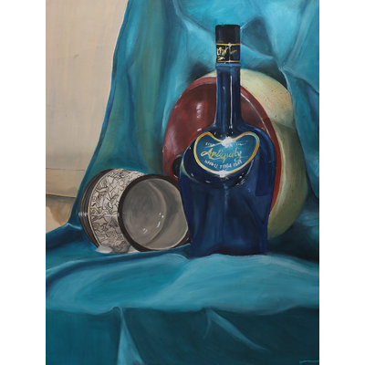 Antiquity Blue - Whisky | Poster Color On Cartridge | By Deepa Kushwaha