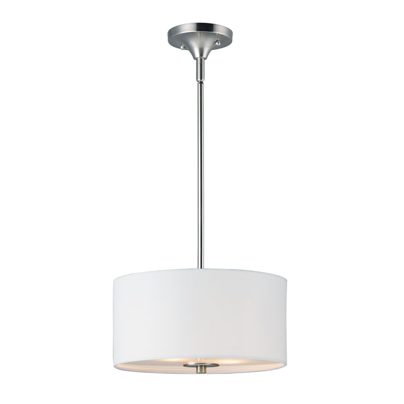 Alceo 2 - Light Drum Pendant, Satin Nickel