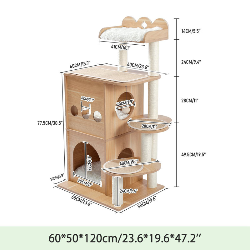 Tour pour arbre à chat 2 pièces