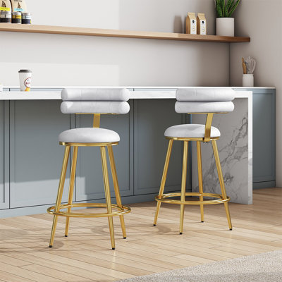 Chuna Velvet Counter Stool Set by Mercer41
