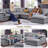 6 - Piece Modular Oversized Reversible Corner Sectional Sofa Cloud Couch-140416316