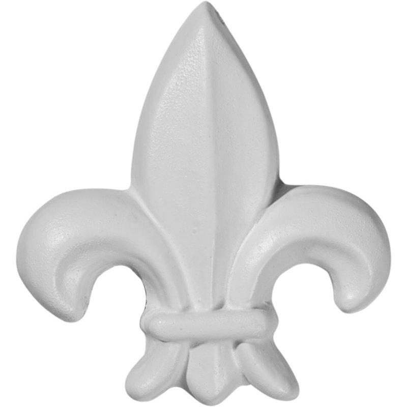 Swindon White Polyurethane Fleur de Lis Onlay Scroll