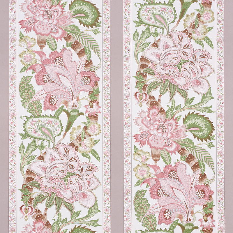 Schumacher x Timothy Corrigan Anjou Stripe Wallpaper, Blush