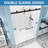 56-60 " W X 76 " H Double Sliding Frameless Shower Door 5/16" Tempered Glass, Stainless Steel Hardware, Matte Black