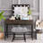 Spickard 41.7" Wooden Desk With Drawers, Wood Storage Desk with Metal Frame-1307472414