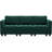 Buckleton Modern 3 Seat Velvet Sectional Couch with Tufted Cushions and Storage Apartment Size Sofa-1578323145