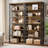 73'' Tall Bookshelf,  6-Tier Industrial Etagere Bookcase, Metal Display Shelf for Living Room, Office, Bedroom