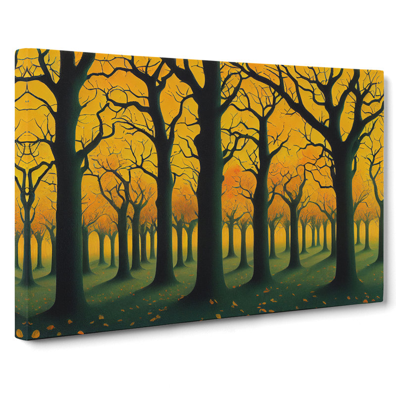 Carefree Autumn Forest - Wrapped Canvas Print, 35cm H x 50cm W x 3cm D