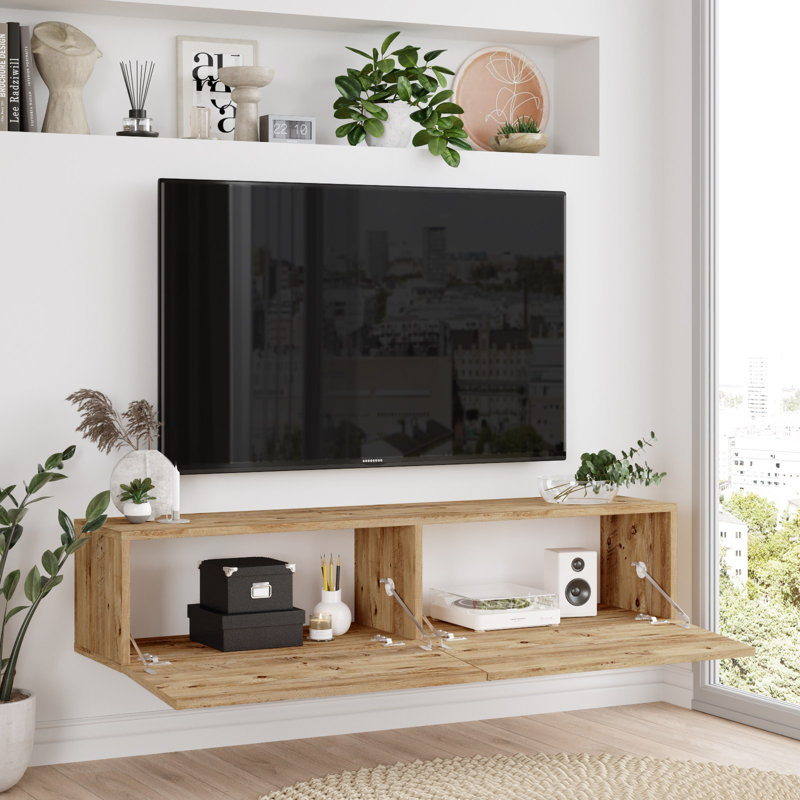 Ridott Unfinished TV Stand for TVs up to 55", Natural