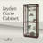 Jayden Curio Display Cabinet, Espresso Finish, LED Lighting, Beveled Sliding Door, Continuous Adjustment